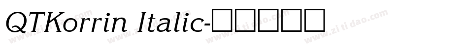 QTKorrin Italic字体转换